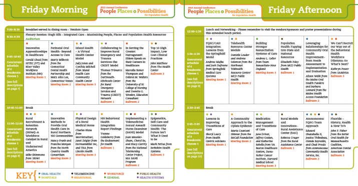 New England Rural Health Roundtable Conference Schedule New England Rural Health Roundtable Conference Schedule