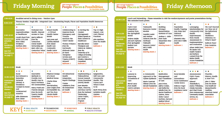 New England Rural Health Roundtable Conference Schedule